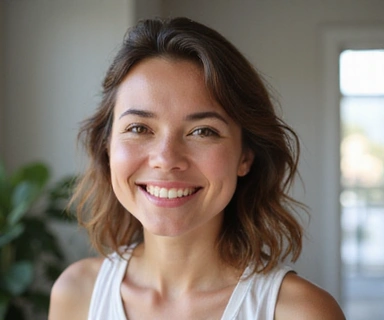 Same person with vibrant, energetic posture after transformation